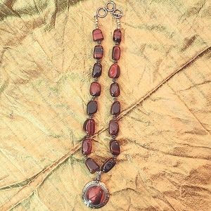 Doug Paulus tiger eye & 925 SS necklace
